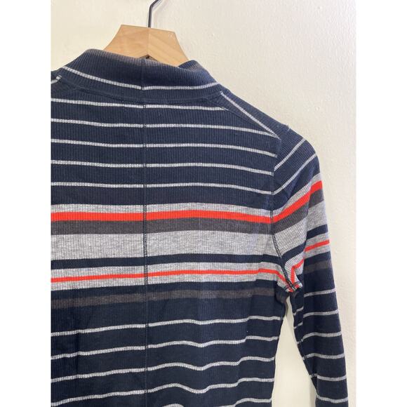 Dark Academia Y2K Bella Indie Sleaze Wool Striped Sweater S Parisian 90s Fitted - Picture 10 of 13